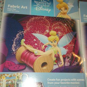 Disney tinker bell fabric art panel to sew or frame add magic to your home - New